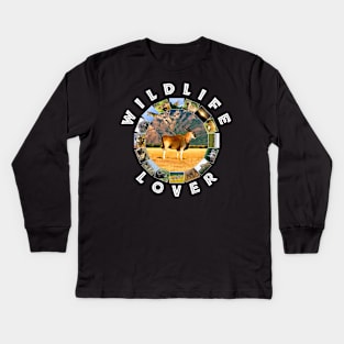 Wildlife Lover Eland Mountain Kids Long Sleeve T-Shirt